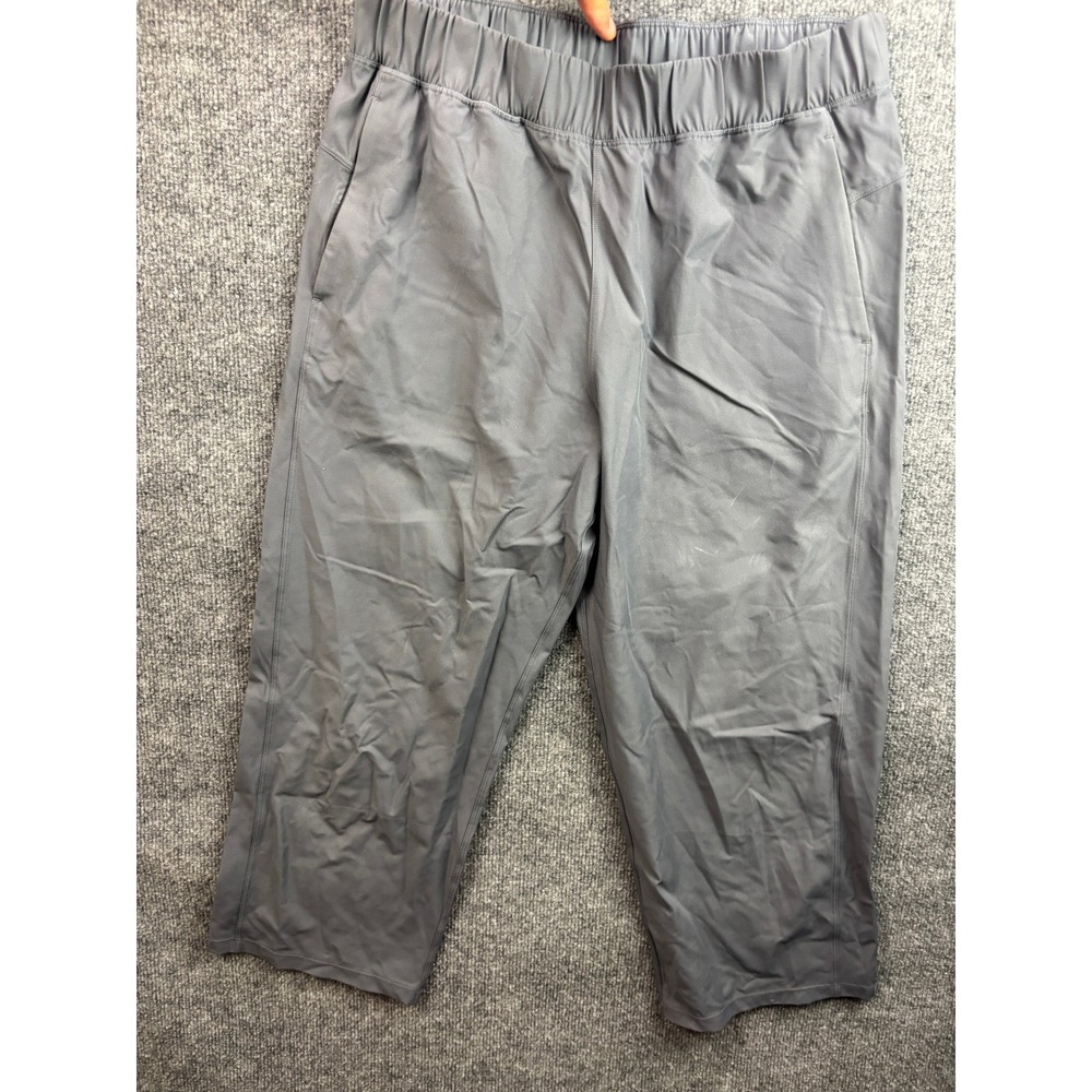 ululemon Next Move Crop 23" Pants Womens 8 Gray Nebula Wide Leg Athletic